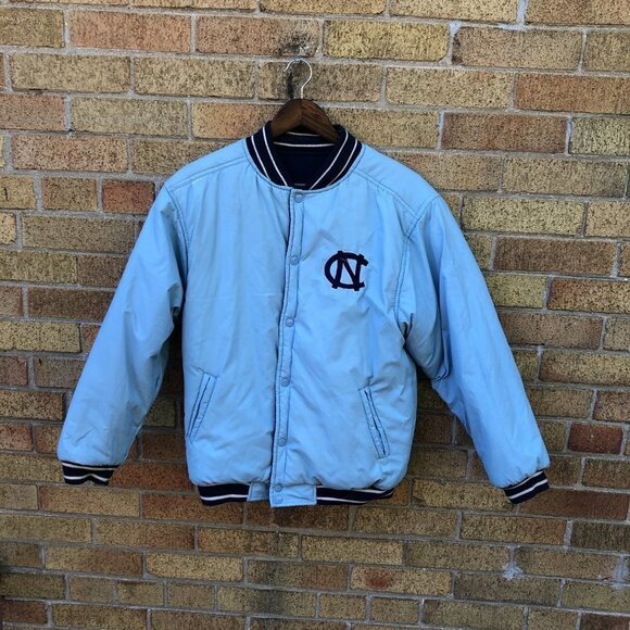 Vintage 1996 Mighty Mac Sports Reversible North Carolina UNC Varsity Jacket - Picture 9 of 15
